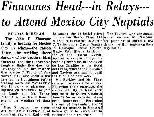 The Los Angeles Times, June 16, 1953, page 59, columns 6-8.