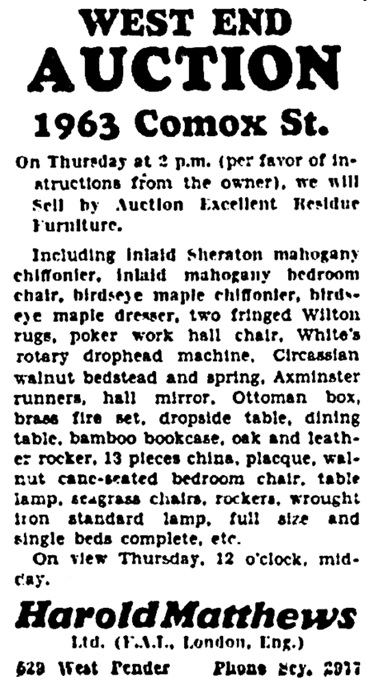 Vancouver Province, May 7, 1929, page 23, column 5.